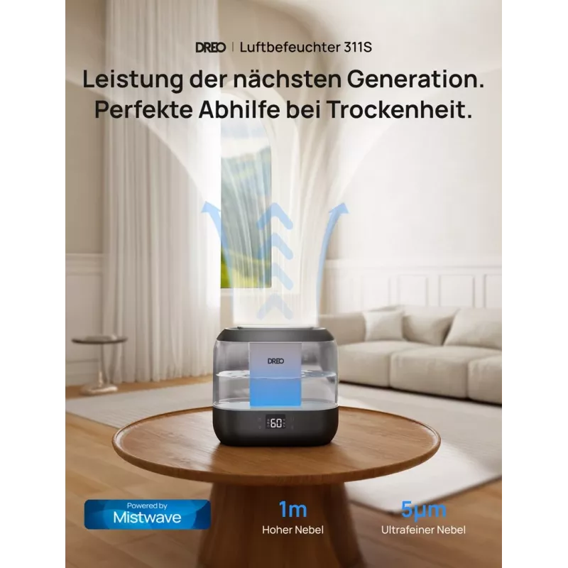 Dreo 420S gaisa mitrinātājs 4L, 36h, 420 - Smart