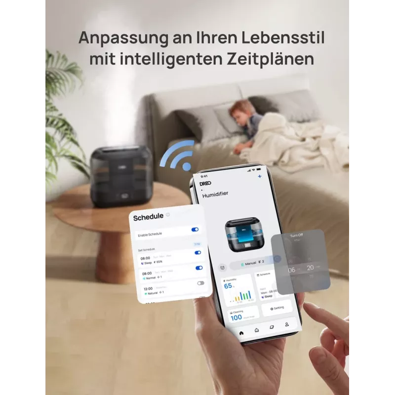 Dreo 420S gaisa mitrinātājs 4L, 36h, 420 - Smart