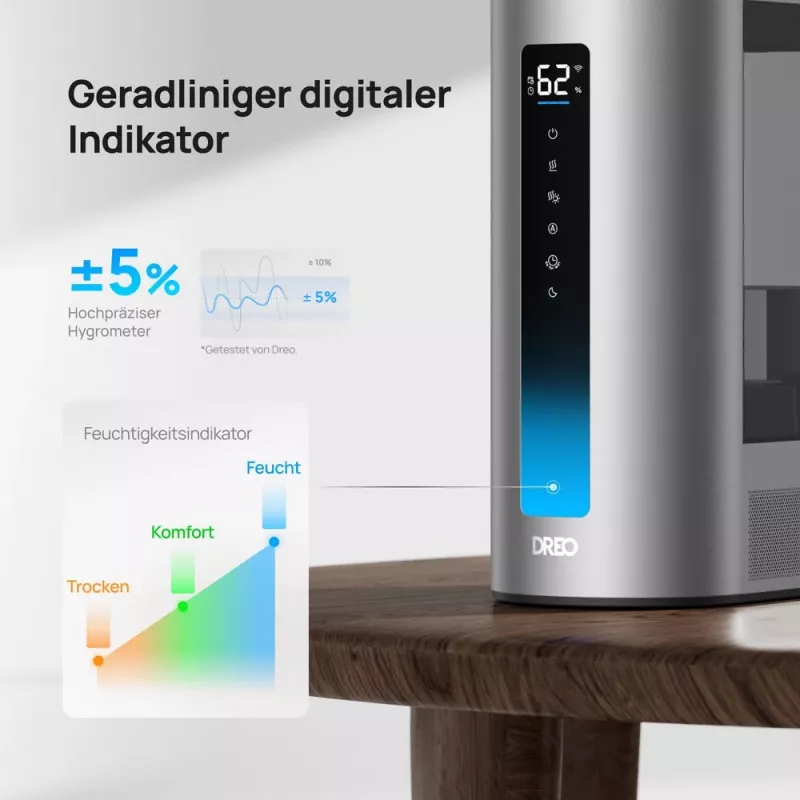 Dreo gaisa mitrinātājs 813S, 6L, 48h, Smart