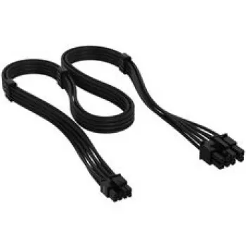 Corsair Premium Sleeved 6+2-Pin PCIe kabelis, Type-5 barošanas blokiem - melns
