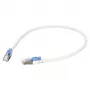 EFB RJ45 savienojuma kabelis Cat.6A S/FTP LSZH BC AWG26 noslēdzams balts 0,5m