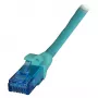 EFB RJ45 savienotājkabelis Cat.6A U/UTP LSZH Premium 500MHz zaļš 15m