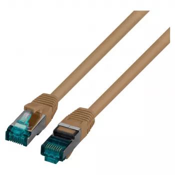 EFB RJ45 savienotājkabelis Cat.6A S/FTP LSZH brūns 0,15m