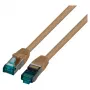 EFB RJ45 savienotājkabelis Cat.6A S/FTP LSZH brūns 0,15m