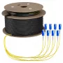 EFB Trunk kabelis U-DQ(ZN)BH OS2 8E (1x8) SC-SC 120m Dca LSZH G657A1