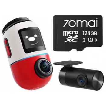 Kamera priekš auto 70mai X800 Omni 4K/GPS/WiFi Dual Red + SD karte 70mai 128GB