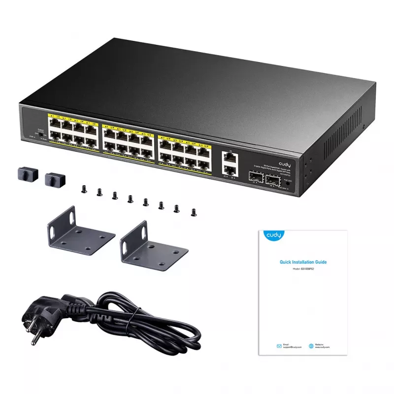 Cudy GS1026PS2 24+2P PoE+ SFP slēdzis