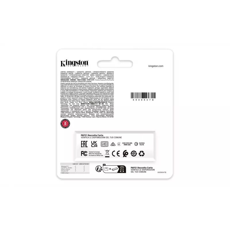 Kingston DataTraveler Exodia 128GB USB 3.2 Gen 1 zibatmiņa melna/zila