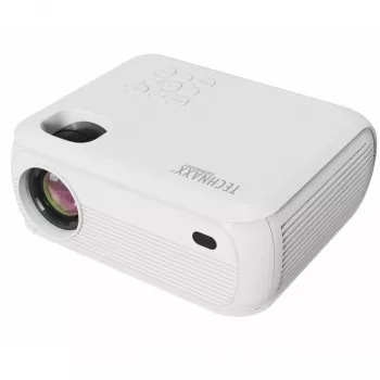 Technaxx TX-332 multivides projektors 1080p ar Netflix, LED gaismas avots, 200 ANSI lūmenu, baltā krāsā