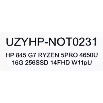 HP EliteBook 845 G7 AMD RYZEN 5 PRO 4650U 16GB 256GB SSD 14 inch FHD Win11pro Lietots US QWERTY