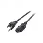 EFB-Elektronik strāvas vads USA/NEMA 5-15P - C13 180°, melns, 1,8m, 3SJT AWG14 x 3C