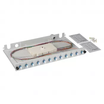 Šķiedru sadales kārba EFB Elektronik BA71921L24, LC 9/125µm OS2, 24 atsevišķi pigtaili, 12 savienotāji, izvelkama