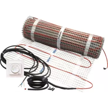 Grīdas apsildes plānais paklājs DANFOSS Devi Dünnbett-Set 150 W/m², 4 m² (0,5 x 8 m) modelis 140F0472