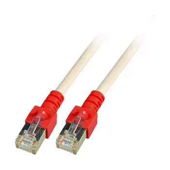 EFB-Elektronik RJ45 Patch Kabelis Cat.5e SF/UTP PVC Apvalks Sarkans CCA krustots Pelēks 10m