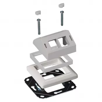 Adaptera rāmis EFB Elektronik ET-25092.8 Gira RAL9003 saderībai ar ET-25092.x un FTTH-OUTLET-xx moduļiem