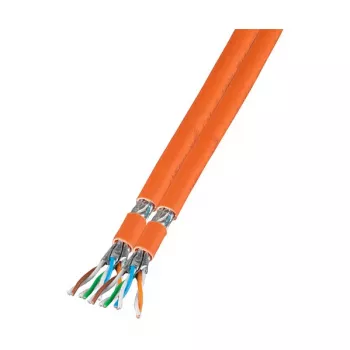 EFB-Elektronik Duplex LAN Cat.7 neapstrādāts kabelis 1000 AWG23 S/FTP, 2x4P FRNC-B, CPR Dca, oranžs, 100m