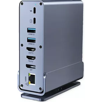 VALUE USB-C dokstacija 16-in-1, 4K60 1xDP, 2xHDMI, 1xGbE, USB (2xC, 5xA, 1xC PD) (12.99.1142)