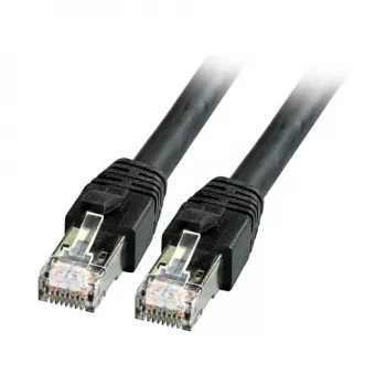 EFB-Elektronik RJ45 Patch kabelis Cat.8.1 S/FTP LSZH BC melns 3m K5528SW.3