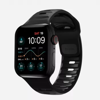 NOMAD Sport Band – siksniņa Apple Watch 46mm/49mm ar FKM (melna)