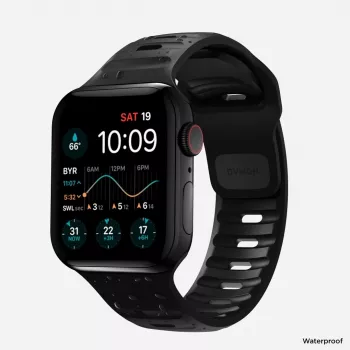 NOMAD Sport Band – siksniņa Apple Watch 46mm/49mm ar FKM (melna)