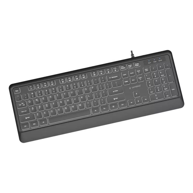 Multivides USB tastatūra ENG/MELNA KB-UML-04 Gembird