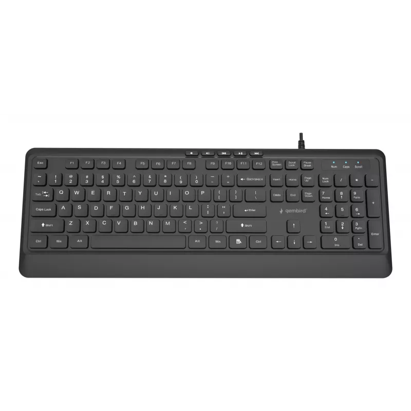Klaviatūra Multimedia USB ENG/MELNA KB-MCH-05 Gembird
