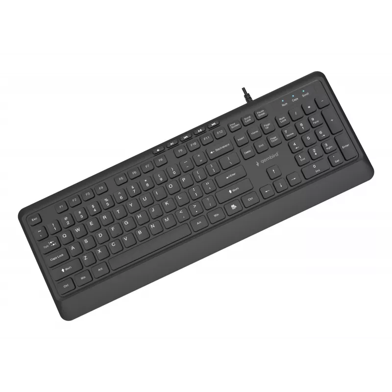 Klaviatūra Multimedia USB ENG/MELNA KB-MCH-05 Gembird