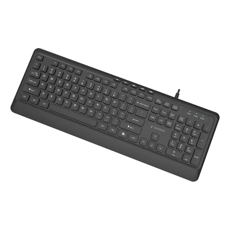 Klaviatūra Multimedia USB ENG/MELNA KB-MCH-05 Gembird