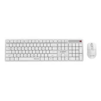 Bezvadu tastatūra + pele ENG/WHITE KBS-WMS-01-W Gembird