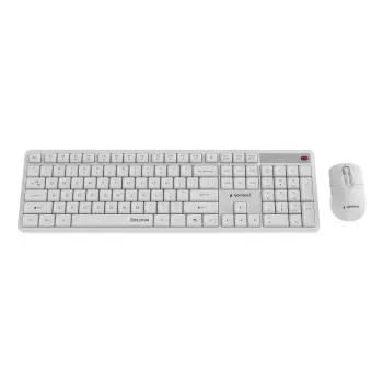 Bezvadu tastatūra + pele ENG/WHITE KBS-WMS-01-W Gembird