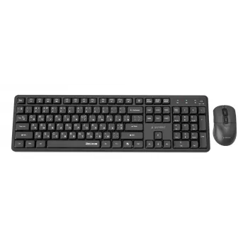 Gembird KBS-WMS-01-CYRL bezvadu tastatūras un peles komplekts, kirilica, melns