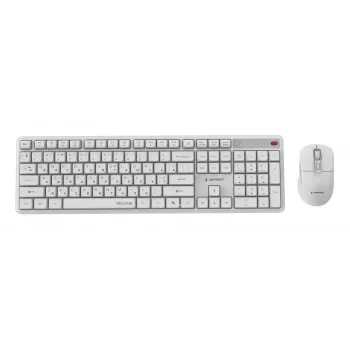 Bezvadu tastatūra un pele CYRILLIC/WHT KBS-WMS-01-W-CYRL Gembird