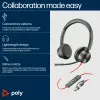 HP Poly Blackwire 8225 Stereo USB-C Austiņas + USB-C/A Adapteris