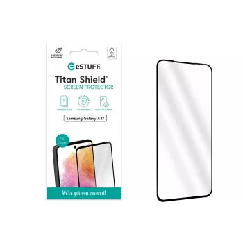 eSTUFF Samsung Galaxy A37 Pilna Virsmas Aizsargstikls Titan Shield Caurspīdīgs 1 gab.