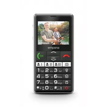 Emporia emporiaPURE-LTE melns senioru telefons ar 5,87 cm (2,31 collu) displeju