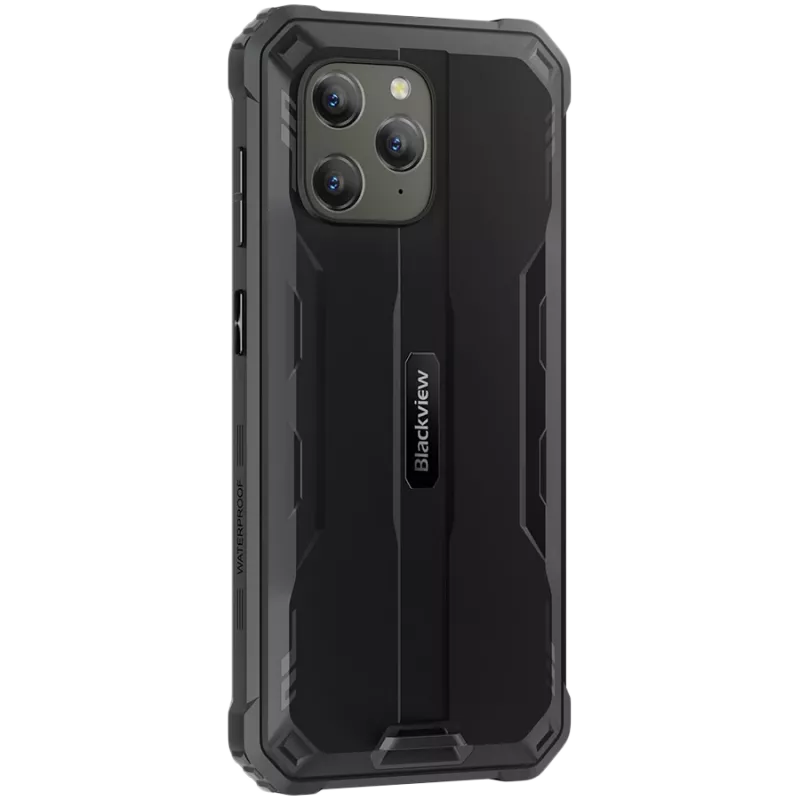 Blackview BV5300 PLUS izturīgais viedtālrunis, 6.10 inch HD+IPS 720x1560, 8GB/128GB, MT8788V CAZA astoņkodolu 2.0GHz, priekšējā 5MP/aizmugurējā 13MP, NFC, LTE, 6580mAh, Android 13, Melns