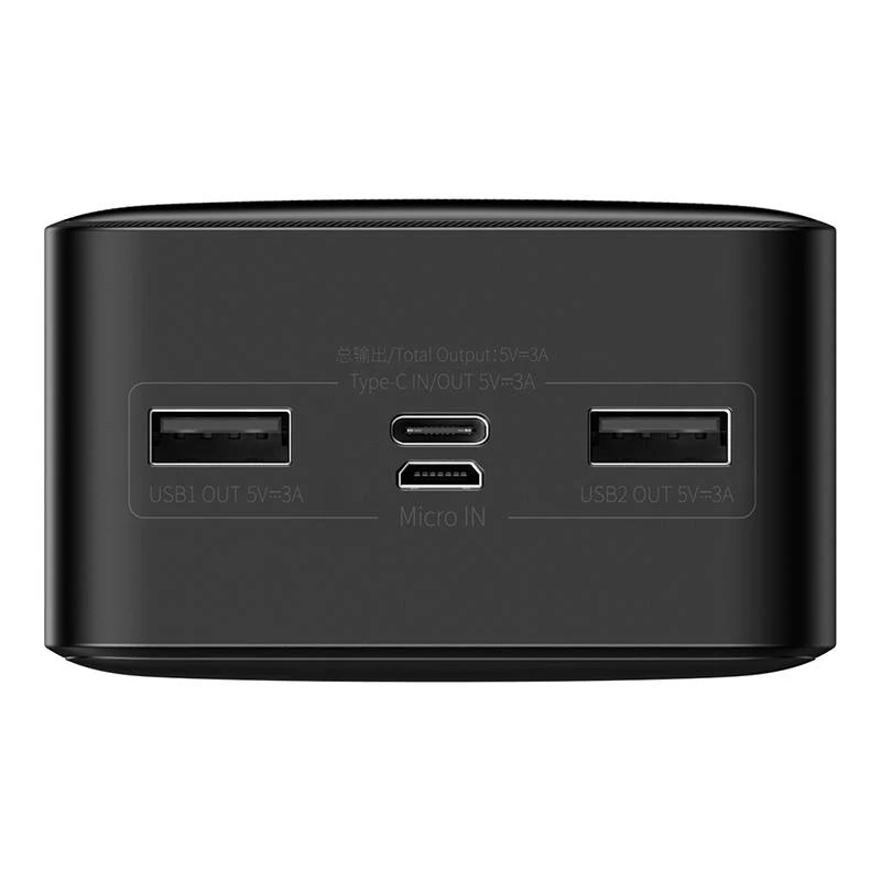 Powerbank Baseus Bipow 30000mAh, 15W (melns)