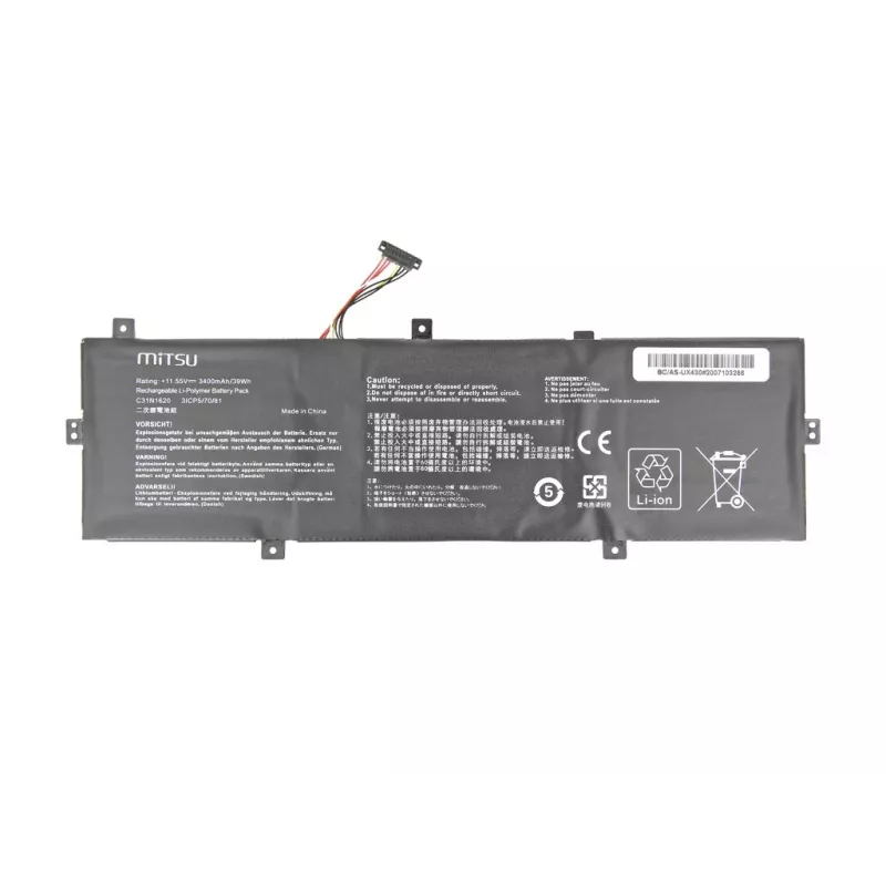 Mitsu akumulators ASUS UX430 3400mAh (39Wh) 11.55V