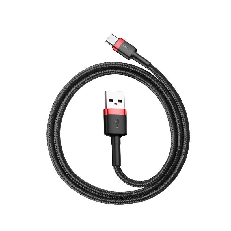 Baseus Cafule USB-C kabelis 2A 3m (Melns+Sarkans)