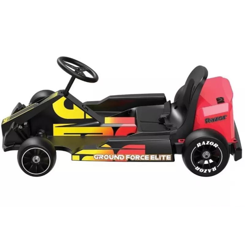 Razor Ground Force Elite elektriskais gokarts, melns un sarkans