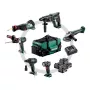 METABO Komplekts COMBO 18V 6.1 (SB18LTX + SSW18LTX300BL + KH18LTX24 + W18L9-125QUICK + SSEP18LT + ULA) 4x4,0Ah Soma
