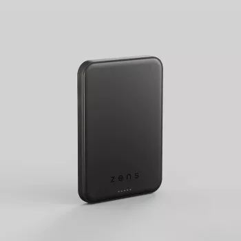 ZENS Pro 2 daļēji cietvielu bezvadu lādētājs - magnētiskais akumulators 5000 mAh saderīgs ar MagSafe un Qi2.2 25W (melns)