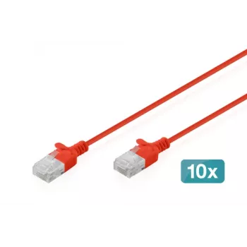 Digitus DK-1618-010S-R-10 Ethernet Patch Kabelis Sarkans 1m 10 gab.