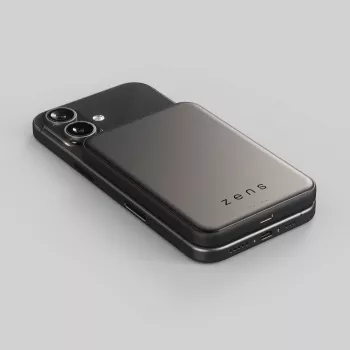ZENS Pro 2 puscietvielas jaudas banka - Magnētiskā jaudas banka 10000 mAh, saderīga ar MagSafe un Qi2.2 25W (melna)
