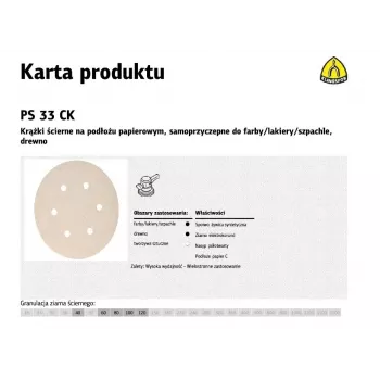KLINGSPOR SLĪPĒŠANAS DISKS 150mm PS33CK smilt. 40 GLS3 /100gab.