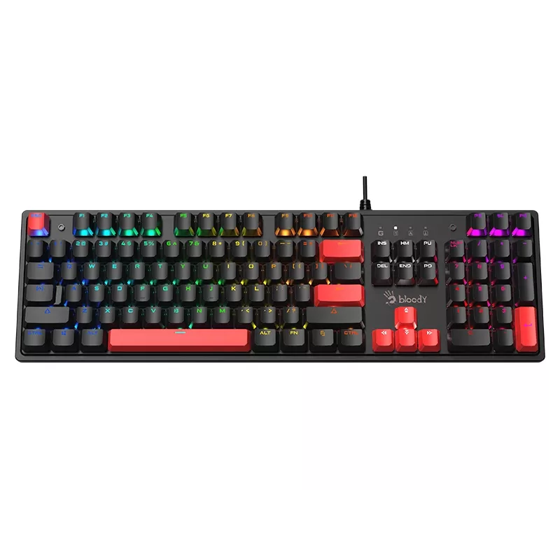 A4Tech 47737 Bloody S520N Fire Black (BLMS Red Plus Switch) - vadu mehāniskā tastatūra
