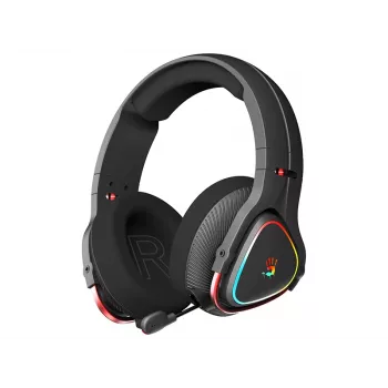 A4Tech 47751 Bloody MR710 RGB spēļu bezvadu austiņas, melnas