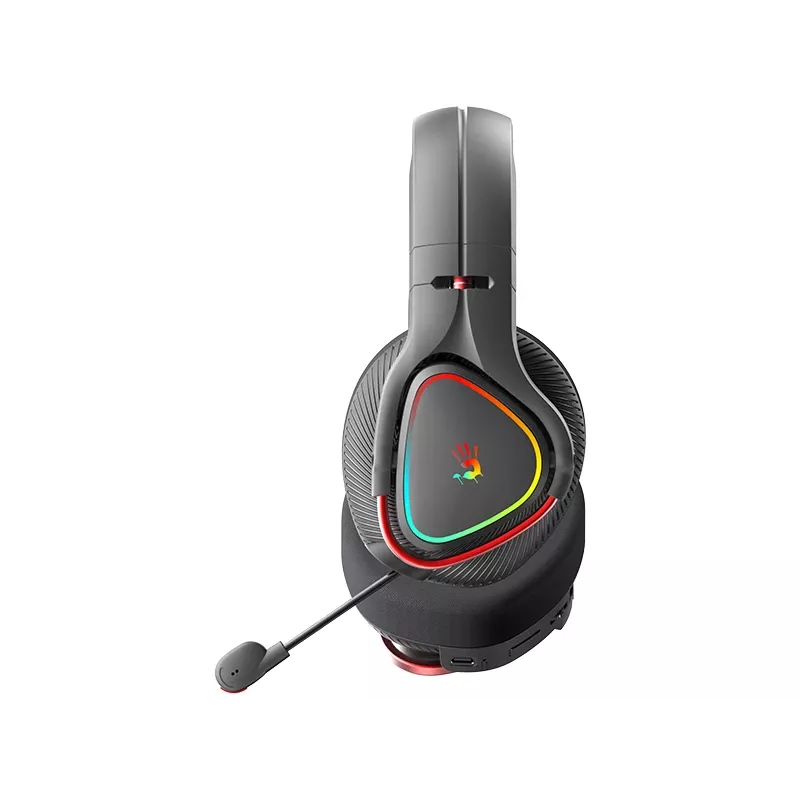 A4Tech 47751 Bloody MR710 RGB spēļu bezvadu austiņas, melnas