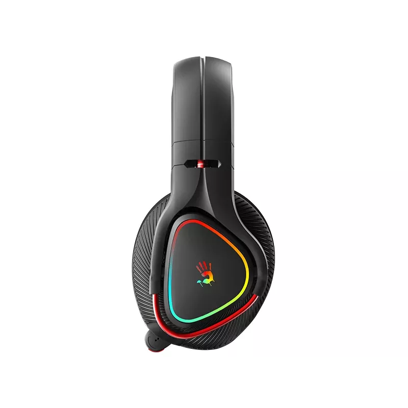 A4Tech 47751 Bloody MR710 RGB spēļu bezvadu austiņas, melnas