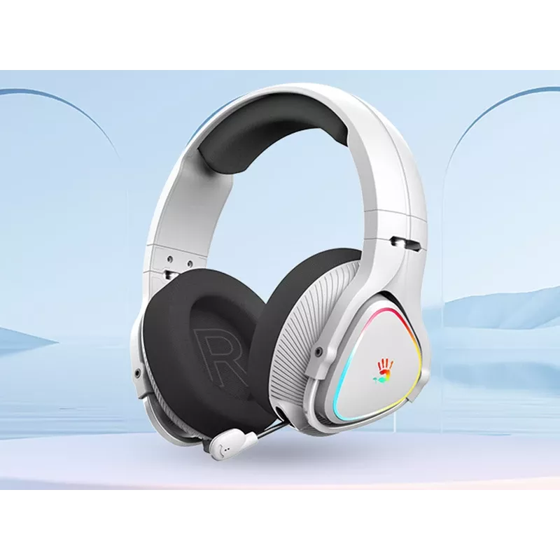 A4Tech 47752 Bloody MR710 RGB bezvadu spēļu austiņas, pelēkas